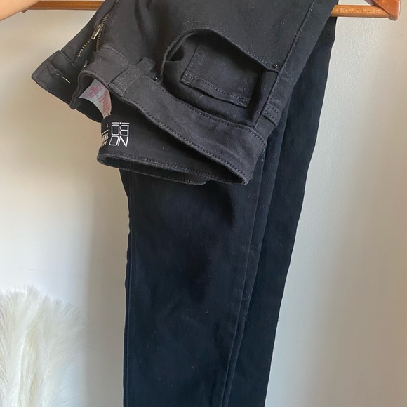 NOBO Jeans Juniors Size 7 Black High Rise Skinny Stretch Denim - Picture 2 of 4